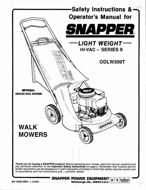 Snapper Lawn Mower ODLW309T-page_pdf